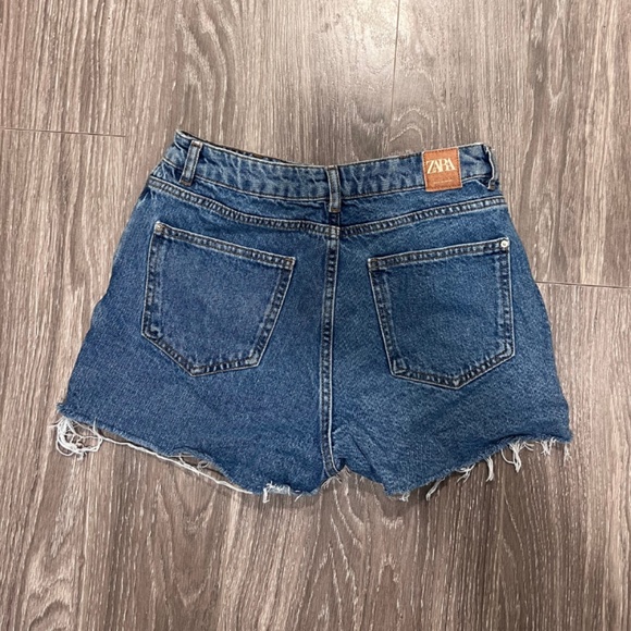 ZARA | Denim Mini Skort - Picture 2 of 4